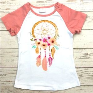 Girls Feather Dream Catcher Shirt